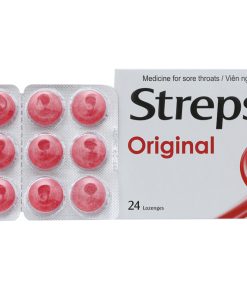 Viên ngậm Strepsils Original kháng khuẩn, giảm đau họng (2 vỉ x 12 viên)
