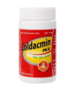 Viên nang Coldacmin Flu trị các triệu chứng ho cảm thông thường (chai 100 viên)