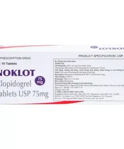 Viên nén Noklot 75mg Cadila phòng ngừa tai biến xơ vữa động mạch (3 vỉ x 10 viên)