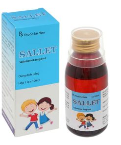 Dung dịch uống Sallet 2mg/5ml trị hen suyễn chai 100ml