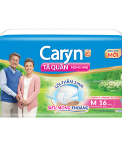 Tã quần năng hoạt Caryn loại mỏng nhẹ size M - 16 miếng